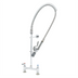 Thumbnail image #1 for T&S Brass EasyInstall Deck-Mount Pre-Rinse Unit with Spring-Action Gooseneck, 8-Inch Centers, 24-Inch Riser and 44-Inch Hose