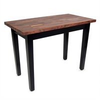 John Boos Blended American Black Walnut Commercial Wood Top Work Table, 48 x 30 x 34-3/4 Inches, Oil Finish