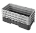 Thumbnail image #2 for Cambro Camrack Half-Size 1-Compartment Base Dishwasher Rack with 3 Extenders, Beige