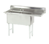 Thumbnail image #1 for Advance Tabco 2-Compartment Fabricated Stainless Steel Sink with Right-Hand Drainboard, 24 x 24 x 14-Inch Bowls