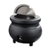 Thumbnail image #1 for Vollrath Cayenne Colonial Kettle 11 Quart Countertop Soup Warmer Package with Hinged Cover and Inset, Black