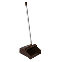 Sparta Color-Coded Upright Dust Pan with Aluminum Handle, Brown