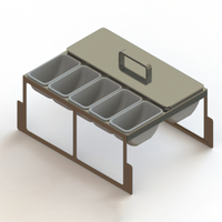 Glastender Partial Condiment Drawer Insert for 20-Inch Door Opening, 10-Cup Capacity