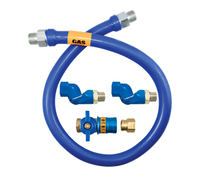 Dormont Blue Hose 1 Inch I.D. x 60 Inch Moveable Gas Connector Hose Assembly with Double Swivel MAX and Safety Quik