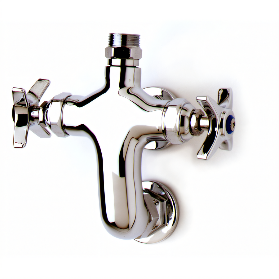 Product image #1 for T&S Brass Double Pantry Faucet with Swivel Base, 3-Inch Centers, Low Lead