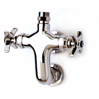T&S Brass Double Pantry Faucet with Swivel Base, 3-Inch Centers, Low Lead
