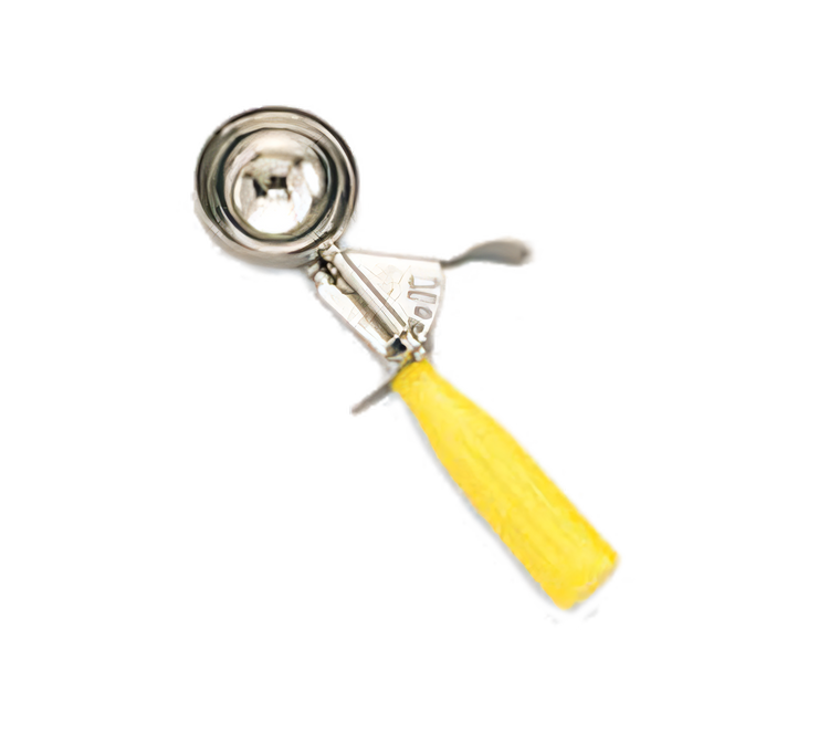 Product image #1 for American Metalcraft #20 Thumb Disher Portion Control Scoop with Yellow Handle