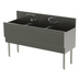 Thumbnail image #1 for Top Shelf TS Series Extra Capacity 3-Compartment Stainless Steel Underbar Sink Unit, 54-Inch Wide