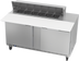 Thumbnail image #1 for Beverage-Air Two-Section Sandwich Prep Table Refrigerated Counter with 17-Inch Cutting Board, 60-Inch Wide, 12-Pan Top
