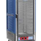 Thumbnail image #1 for Metro C5 Insulation Armour C537-HLFC-U-BU Mobile Heated Holding Cabinet, 3/4 Height, Clear Door, 14-Sheet-Pan Capacity, 120V