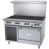 Thumbnail image #1 for Garland US Range U-Series 48-Inch Gas Restaurant Range with 8 Open Burners, Convection Oven, and Storage Base