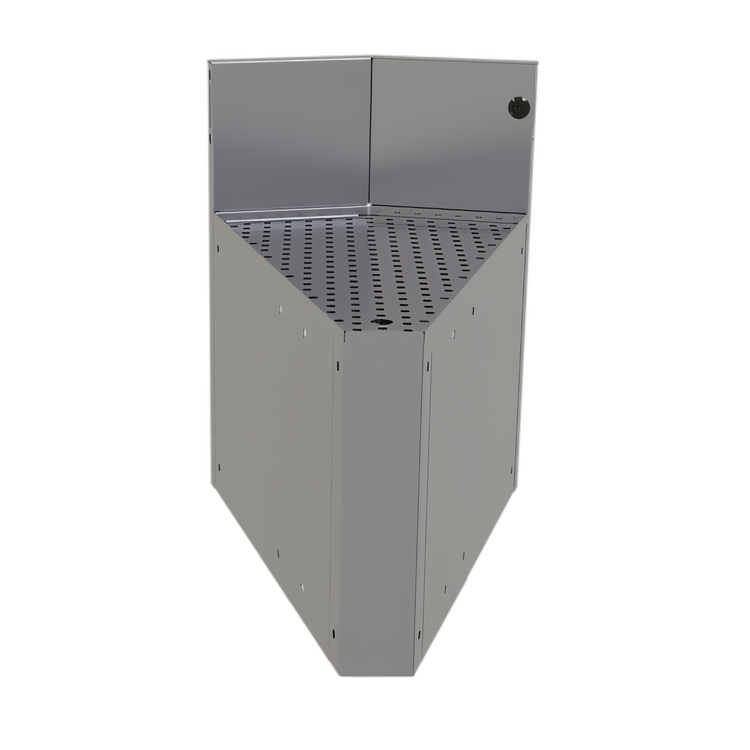 Product image #1 for Glastender CIWB-30 Underbar Inside Wedge Corner Drainboard, 24-Inch Deep, 30° Angle, No Legs, Stainless Steel