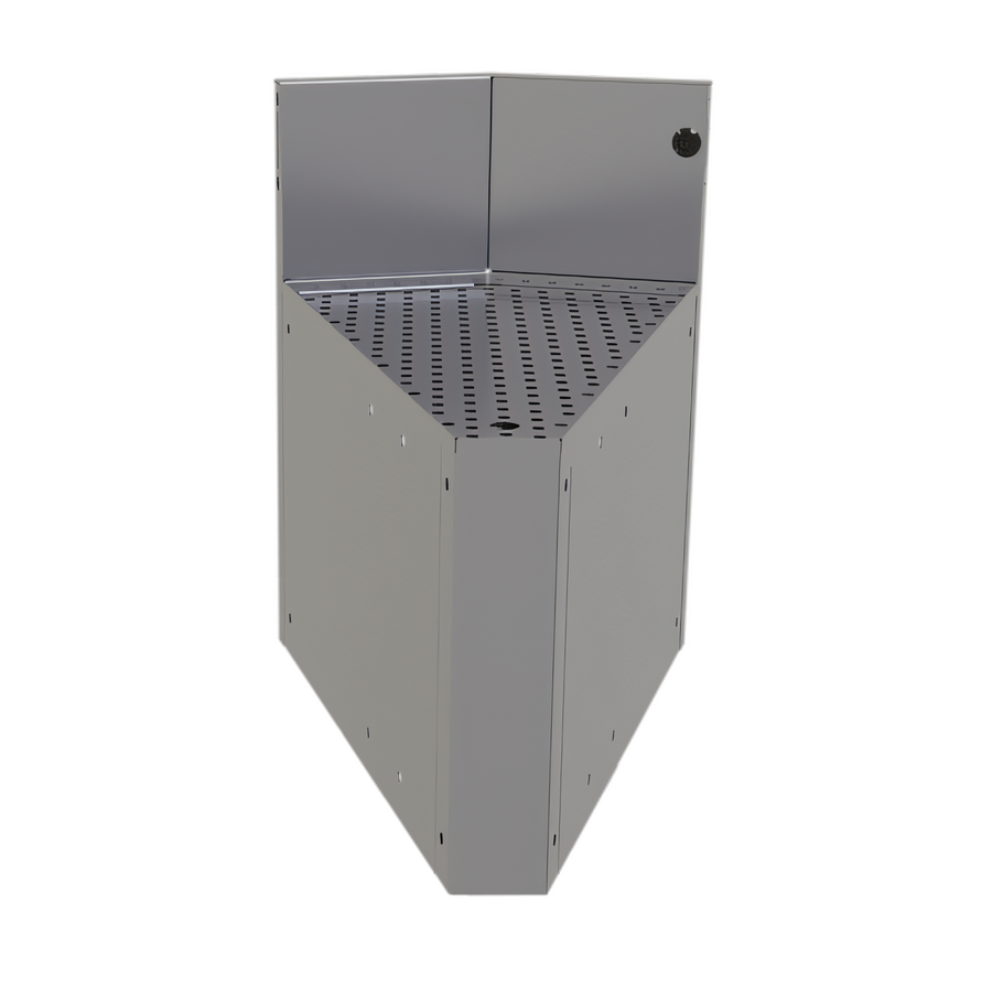Product image #1 for Glastender CIWB-30 Underbar Inside Wedge Corner Drainboard, 24-Inch Deep, 30° Angle, No Legs, Stainless Steel