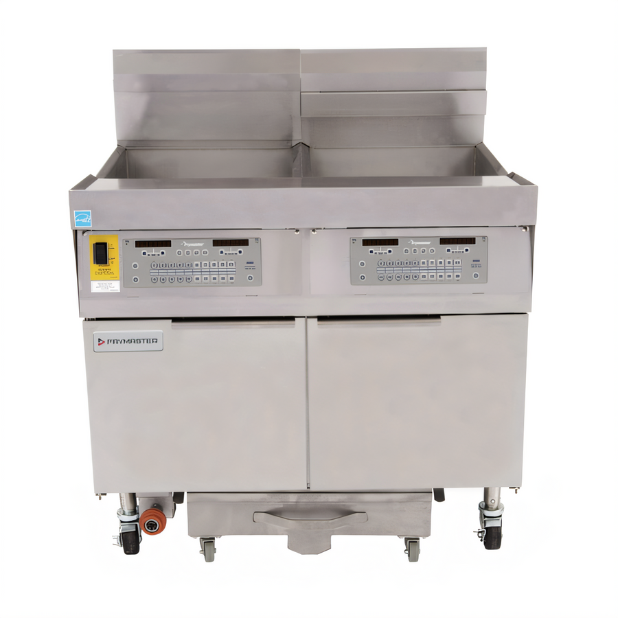 Product image #1 for Frymaster/Dean LHD65 Large Vat High-Efficiency 2-Vat Gas Fryer Battery with Built-In Filtration