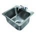 Thumbnail image #1 for Advance Tabco 1-Compartment Drop-In Sink with Faucet and Basket Drain, 20 x 16 x 12 Inch Deep Drawn Bowl, 304 Stainless Steel