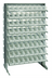Thumbnail image #1 for Quantum Sloped Double-Sided Pick Rack with 16 Shelves and 128 Clear Bins