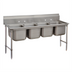 Thumbnail image #1 for Advance Tabco Regaline 4-Compartment Stainless Steel Sink with 20