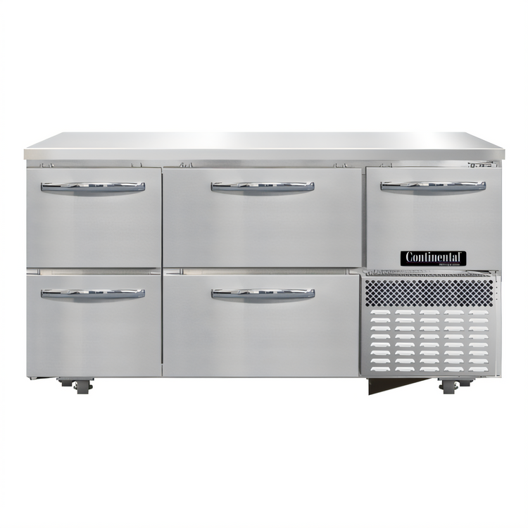 Product image #1 for Continental Refrigerator FA60SN-U-D 60" Undercounter Shallow Depth Freezer Base with Drawers