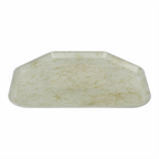 Thumbnail image #2 for Cambro Camtray® 1520TR526 Trapezoid Fiberglass Cafeteria Tray, 14-9/16 x 19-1/2 Inch, Galaxy Antique Parchment Gold Case of 12