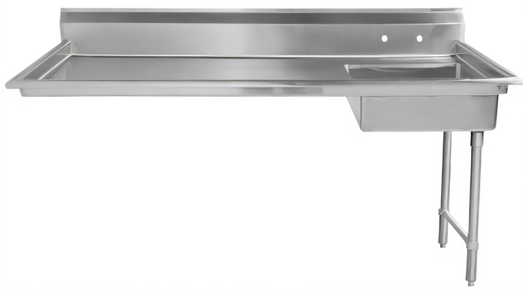 Product image #1 for 60-Inch Right-Hand Undercounter Soiled Dish Table with 20" x 20" Pre-Rinse Sink