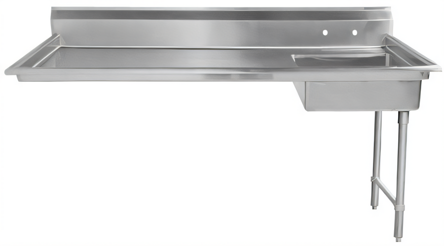 Product image #1 for 60-Inch Right-Hand Undercounter Soiled Dish Table with 20" x 20" Pre-Rinse Sink