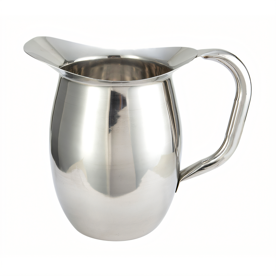 Product image #1 for Winco WPB-2 2 Qt Heavy-Weight Stainless Steel Bell Pitcher