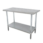 Thumbnail image #1 for Advance Tabco Special Value Series ELAG-185-X 60" x 18" Flat-Top Stainless Steel Work Table with Adjustable Galvanized Undershelf