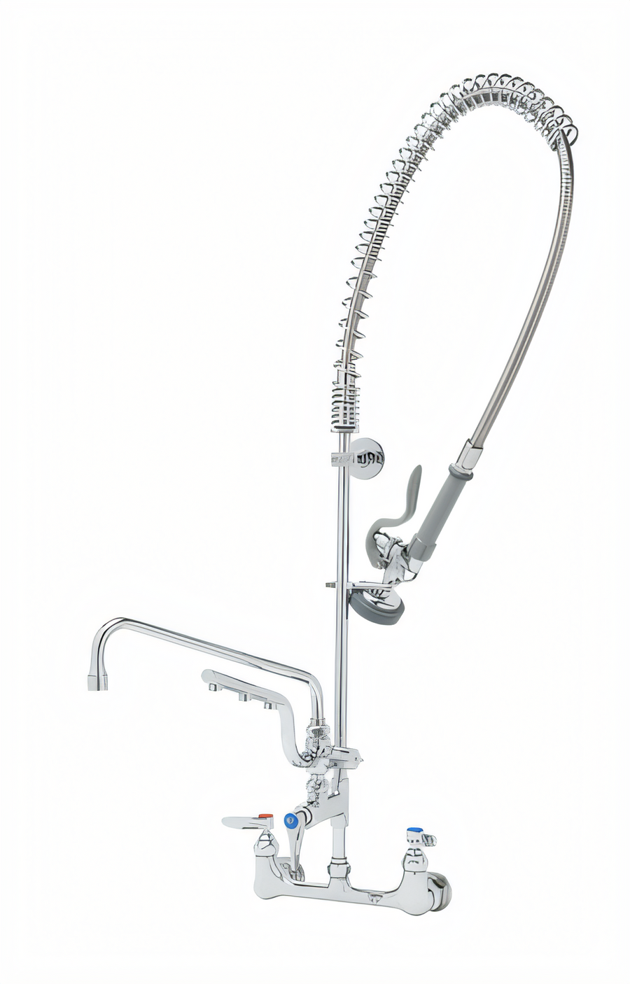 Product image #1 for UltraRinse 8-Inch Wall-Mount Pre-Rinse Mixing Faucet with 12-Inch Swing Nozzle