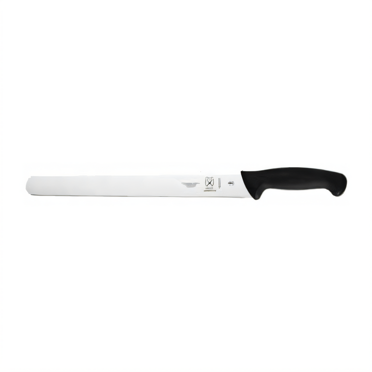 Product image #1 for Mercer Culinary Millennia 12-Inch Stamped Slicer Knife, Plain Edge, Black Non-Slip Handle
