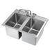 Thumbnail image #1 for Krowne Two-Compartment Drop-In Stainless Steel Hand Sink with Faucet, 26W x 18D x 10H