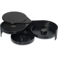 Carlisle 3-Tier Acrylic Margarita Glass Rimmer with 6-1/4-Inch Swing Trays, Black