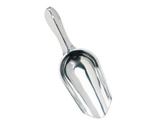 Product image #1 for Crestware 12 oz Stainless Steel Round-Bottom Ice Scoop with Curved Triple-Welded Handle