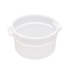 Thumbnail image #1 for Crestware RCW2 Food Storage Container, 2 qt., Round, Stackable, Polycarbonate, White, Container Only Case of 12