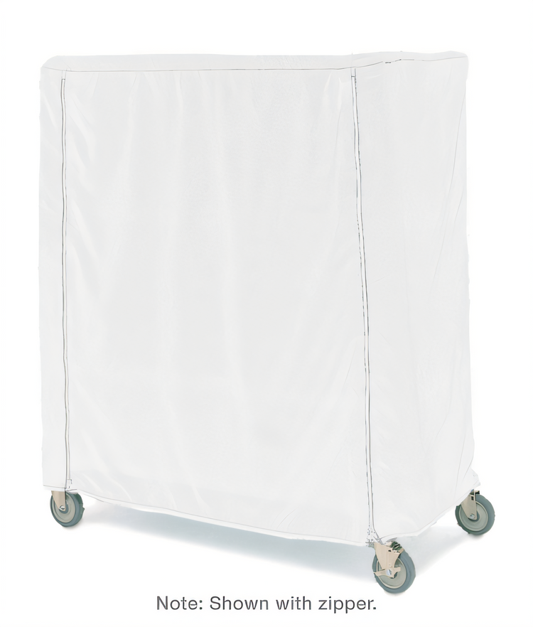 Product image #1 for Metro Queen Mary & Banquet Cart Cover, 60 x 24 x 62 Inch, White Waterproof Vinyl-Nylon Coated