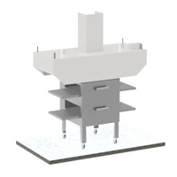 Avtec SimpleSpec Type I/II Island Conveyor Pizza Oven Hood for 32-Inch Baking Chambers, 90 x 32 x 24 Inches