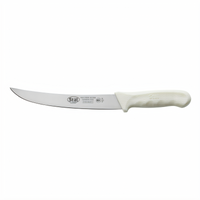Winco Stäl 8-Inch Stamped Breaking Knife with White Polypropylene Handle