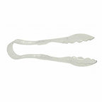 Thumbnail image #1 for Omcan USA 80154 9-Inch Clear Polycarbonate Serving Tongs with Scallop Grip Case of 48