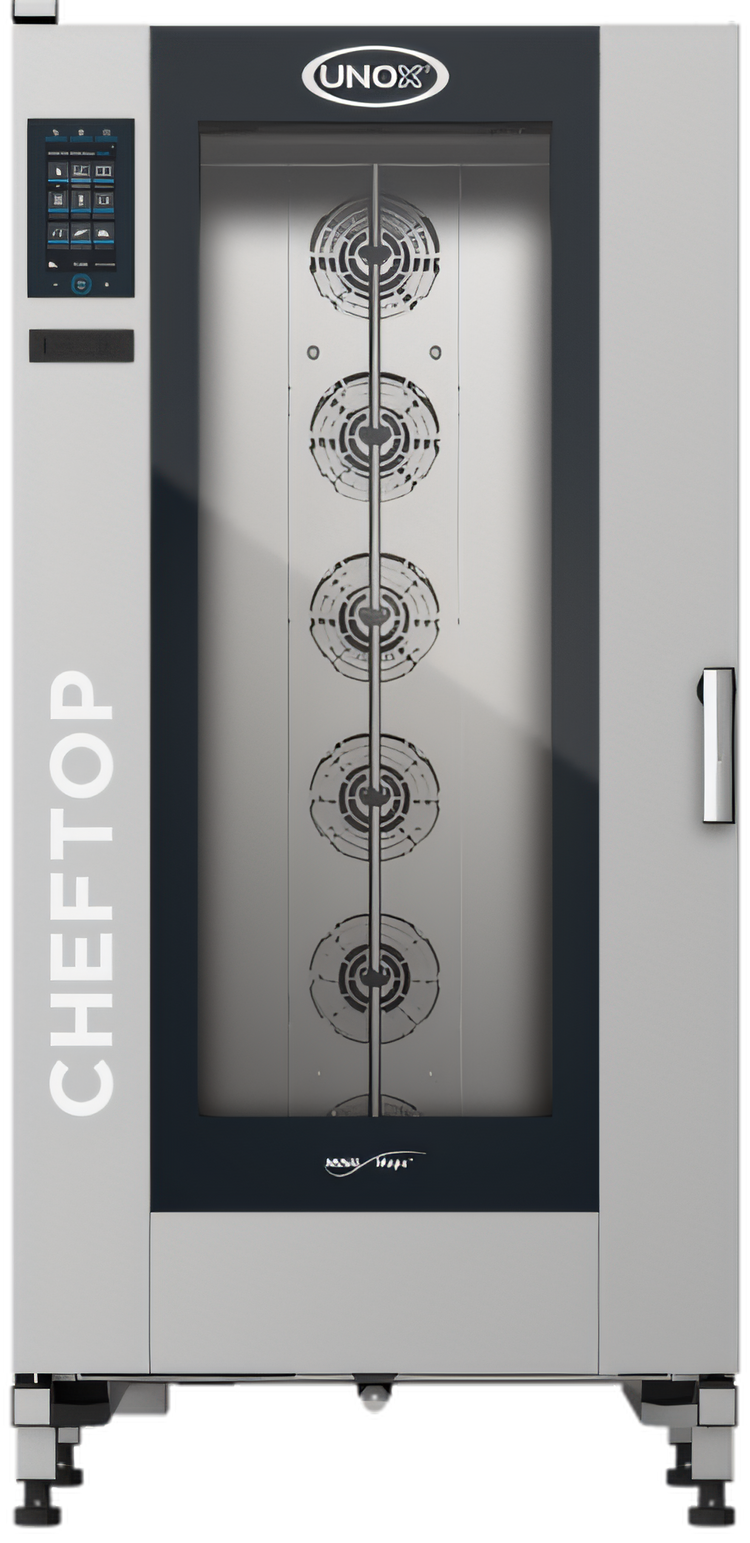 Product image #1 for UNOX ChefTop MIND.Maps Plus BIG Gas Roll-In Combi Oven with Included Trolley, 20 GN 2/1 Capacity, 120V