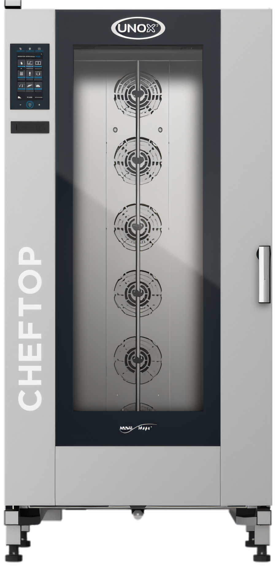 Product image #1 for UNOX ChefTop MIND.Maps Plus BIG Gas Roll-In Combi Oven with Included Trolley, 20 GN 2/1 Capacity, 120V