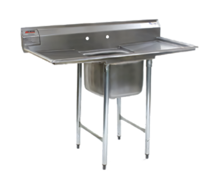 Product image #1 for Eagle Group 414 Series 1-Compartment Commercial Sink with Left and Right Drainboards, 72-1/2 Inch Wide