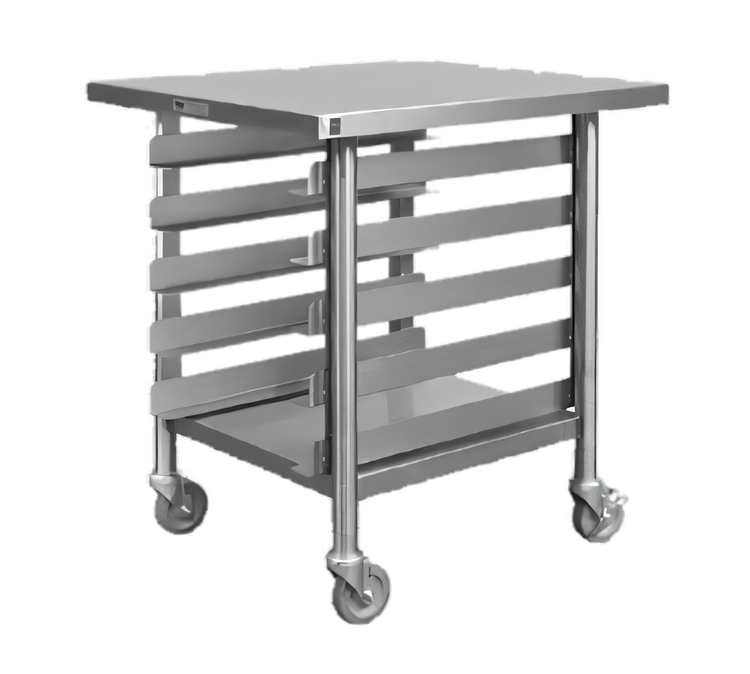 Product image #1 for Mobile Stainless Steel Slicer Stand with Pan Rack and Casters