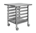 Thumbnail image #1 for Mobile Stainless Steel Slicer Stand with Pan Rack and Casters