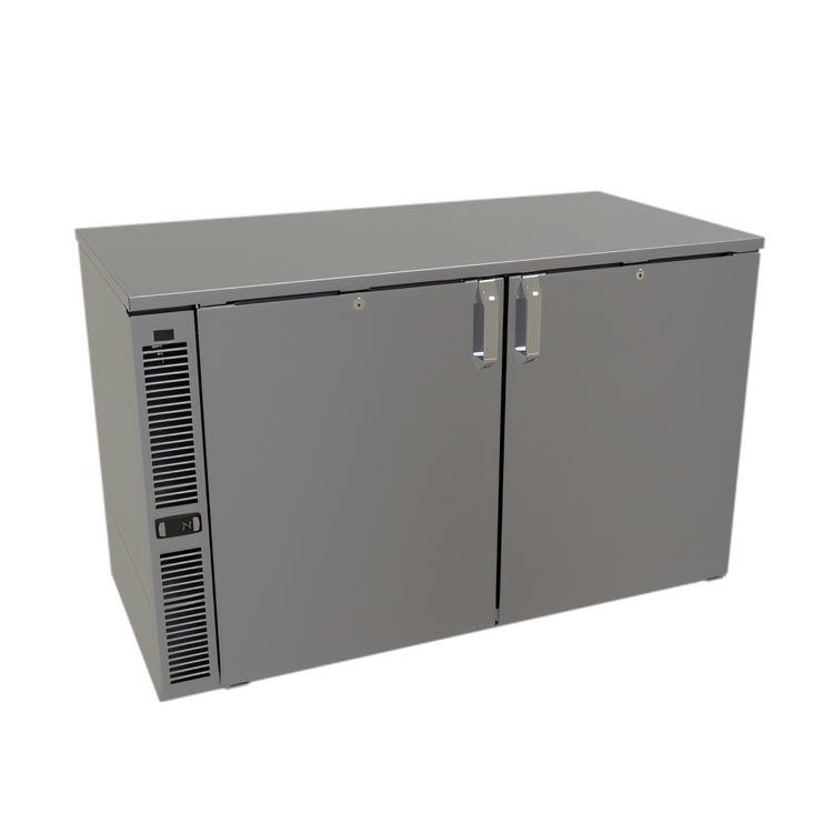 Product image #1 for Glastender C1SL48 One-Zone Side-Serviced Low-Profile Self-Contained Back Bar Cooler, 48 Inch, Two-Section