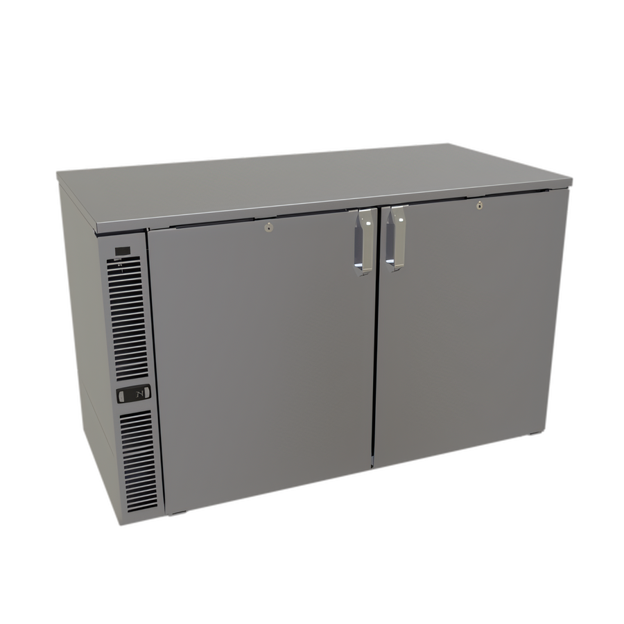 Product image #1 for Glastender C1SL48 One-Zone Side-Serviced Low-Profile Self-Contained Back Bar Cooler, 48 Inch, Two-Section