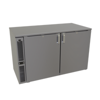 Glastender C1SL48 One-Zone Side-Serviced Low-Profile Self-Contained Back Bar Cooler, 48 Inch, Two-Section