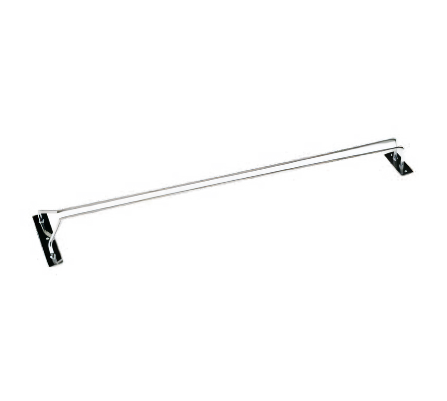 Product image #1 for 16-Inch Bright Chrome Ceiling-Mounted Glass Hanging Rack