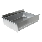 Thumbnail image #1 for John Boos DR2015-W-X Work Table Drawer, Stainless Steel Front & Pan, 15 x 20 x 5 in, for Wood Top Tables, Roller Bearing Slides