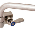 Thumbnail image #1 for BK Resources EVO-4SM-14 Commercial Splash-Mounted Faucet, 4-Inch Centers, 14-Inch Swing Spout, Ceramic Valves, Lead-Free