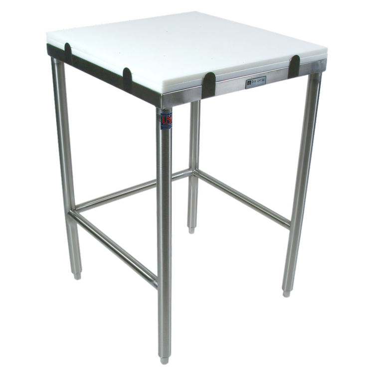 Product image #1 for John Boos GMT017 60 x 36 Inch Poly Top Breaking Table with Stainless Steel Base