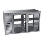 Thumbnail image #1 for Krowne Royal Series KPT60L 60-Inch Pass-Thru Back Bar Cooler, Self-Contained, 4 Solid Hinged Doors, Black